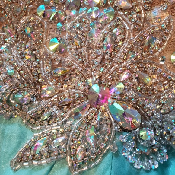 Blue Crystal Prom Dress - Picture 6 of 8